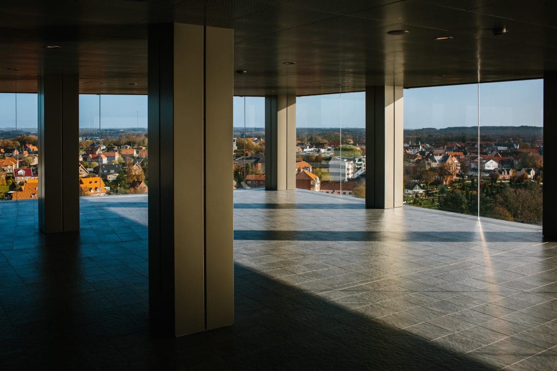 Udkigsplatformen Point of View med udsigt over Sønderborg